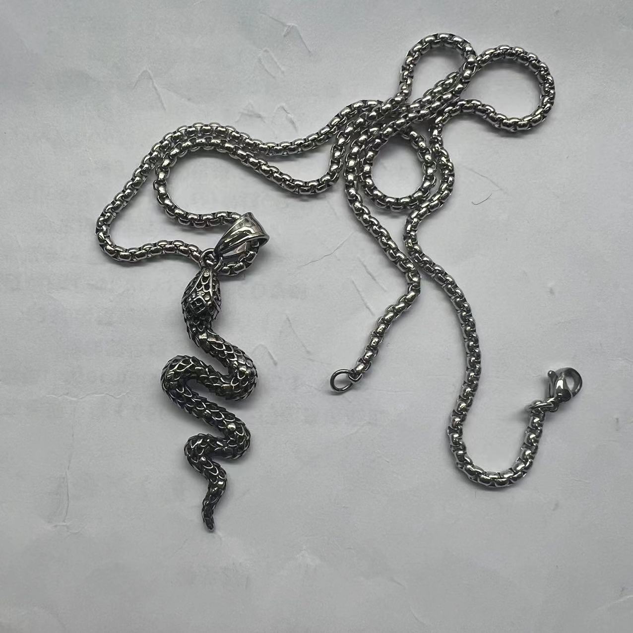 项链 蛇 IV 不锈钢粗链